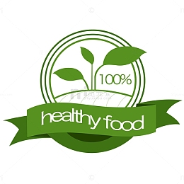 绿色天然促销标签