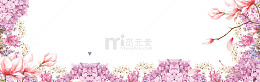 春季繁花开放梦幻边框