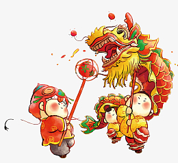 龙抬头舞龙宣传单