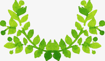 清新水彩花边矢量图