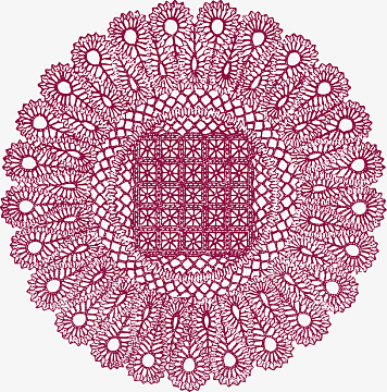 蕾丝刺绣面料素材图