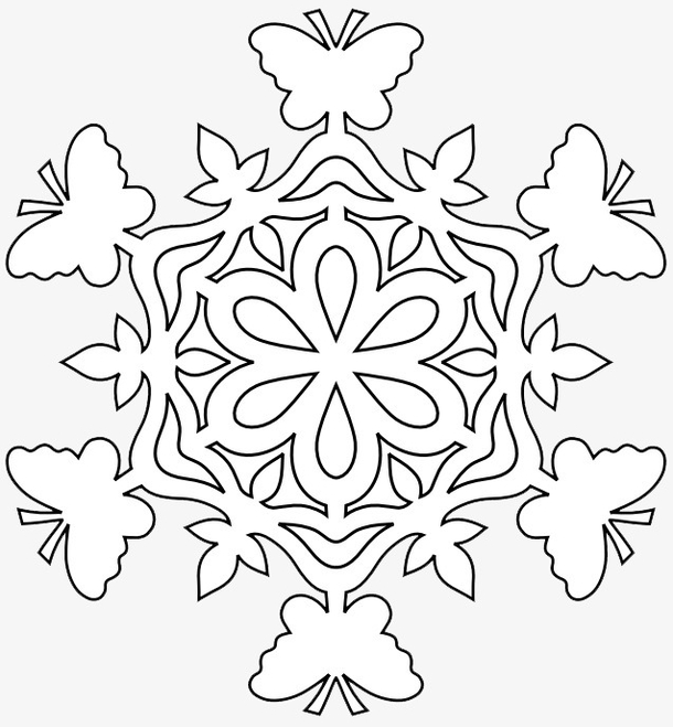 蝴蝶花边简笔画