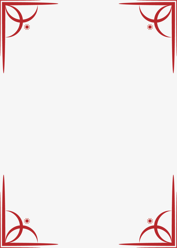 矢量图红色花边相框