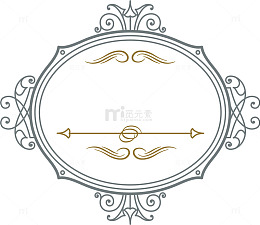 矢量图镜子白色花边