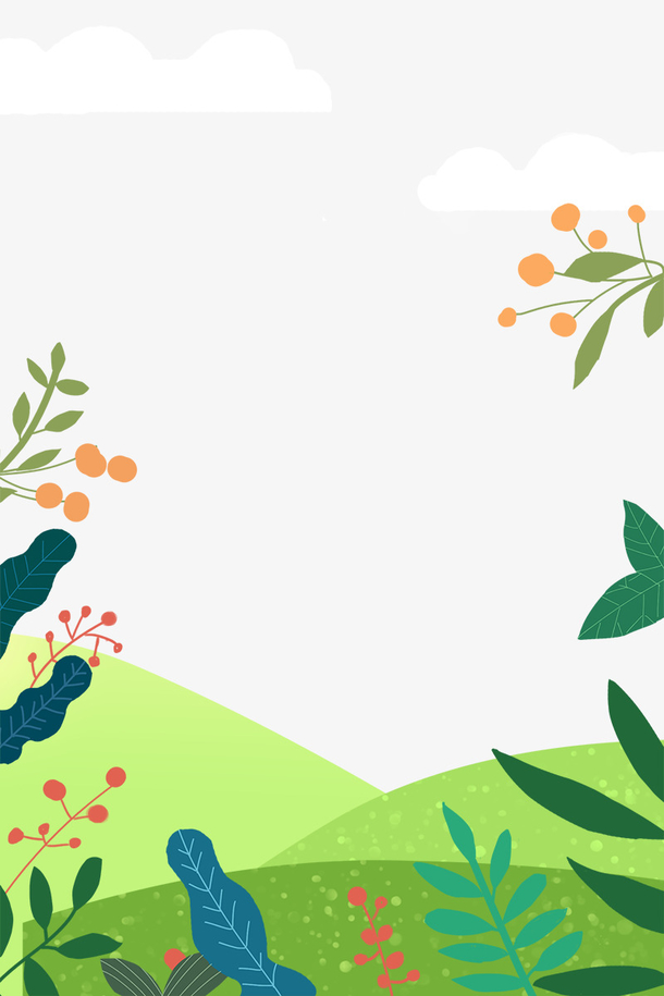 父亲节活动海报手绘小清新边框