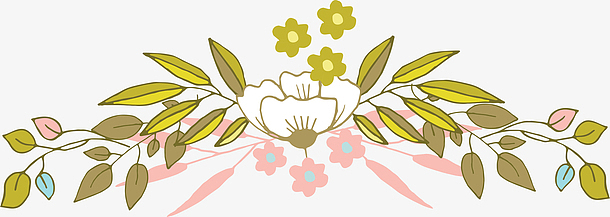 手绘卡通装饰花草小清新花卉海报