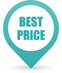 蓝色定位促销标签