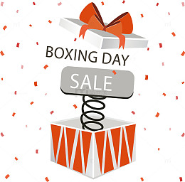 打开的弹簧礼盒