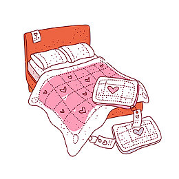卡通床上用品免抠图