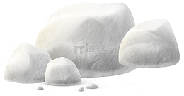 冬季雪块实物简图