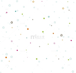 彩色活动漂浮星星雪花