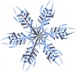 蓝色闪耀雪花片