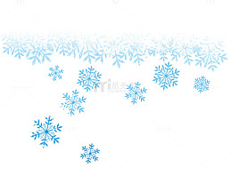 蓝色漂浮雪花