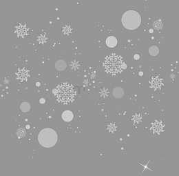 冬日飞扬白色雪花
