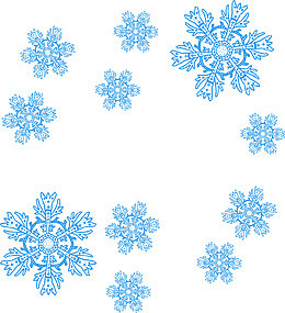 漂浮冬日雪花