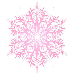 冬季粉色浪漫雪花
