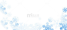 蓝色闪耀雪花框架