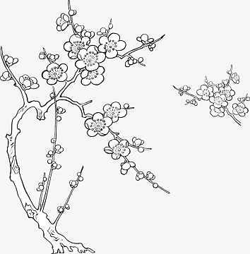 梅花矢量素材素材_梅花矢量素材图片元素-觅元素