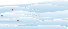 厚雪冬季暴风雪元素
