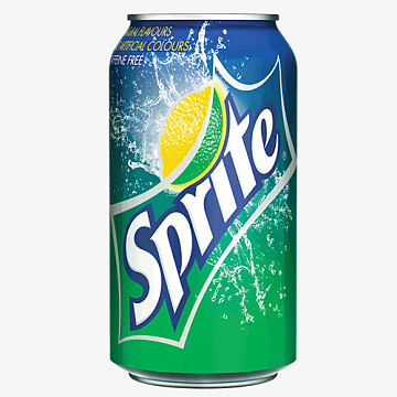 彩色简约装饰雪碧汽水设计图