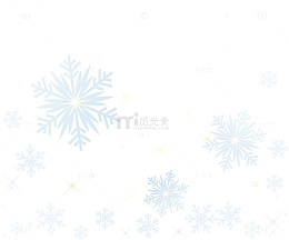 蓝色漂浮雪花
