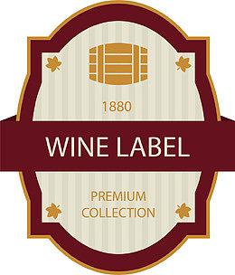 红酒标签PNG下载