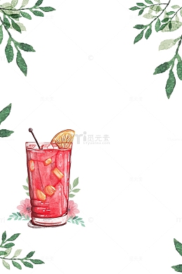 夏日酷饮小清新边框