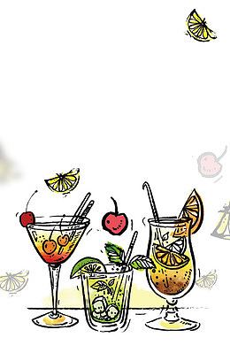 冷饮冰淇淋清凉一夏主题边框