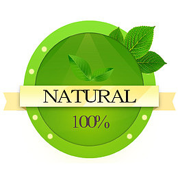 100%纯天然绿色图标