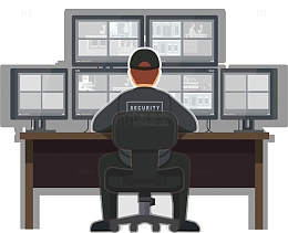 矢量金融银行保安摄像监控元素