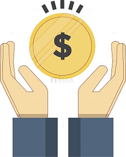 送钱金融赚钱插画