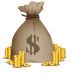 金融理财贷款金币钱袋子
