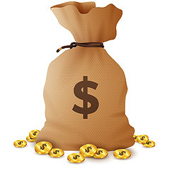 金融理财贷款金币钱袋子