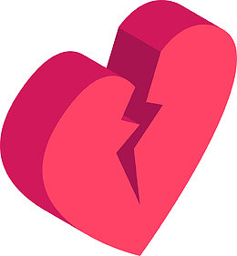 心碎立体装饰图案