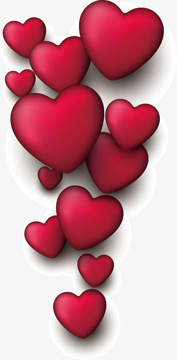 爱心心形立体心