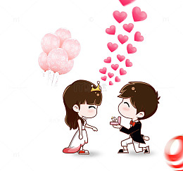 免抠卡通结婚季求婚的新郎