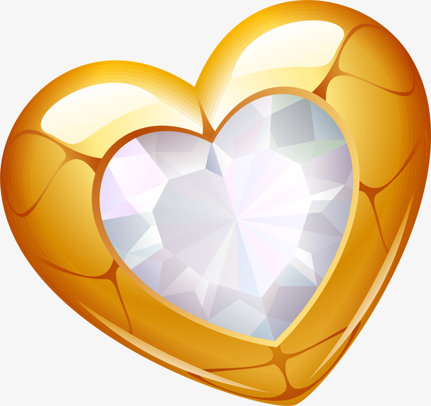 唯美白色爱心宝石