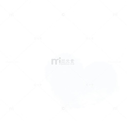 白色心形云朵效果元素