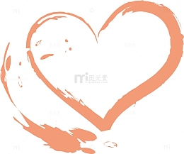 心形插画素描笔刷