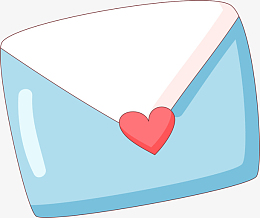 红色卡通信封素材_红色卡通信封png图片下载_觅元素