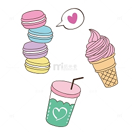 甜品矢量图