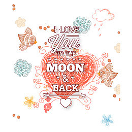 彩色蜡笔手绘我爱你