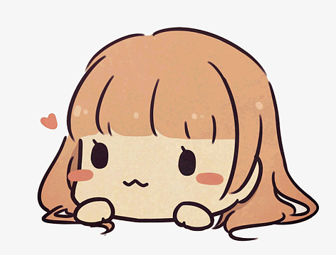 卡通双手托腮发呆的小女孩png发呆黄色圆脸表情图标png蓝色小清新