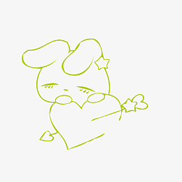 伤心的小兔子简笔画