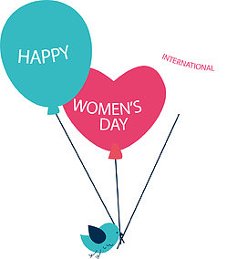 彩色母亲节快乐小鸟气球