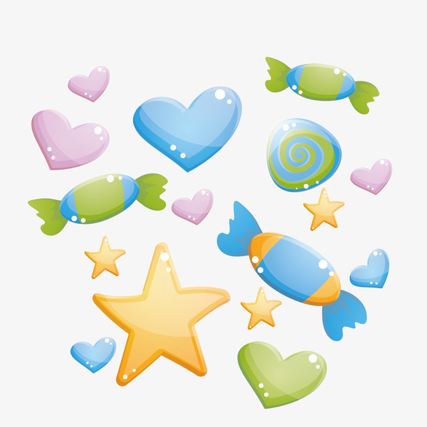 卡通彩色手账元素素材免费下载_觅元素