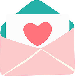 矢量图粉色情书love