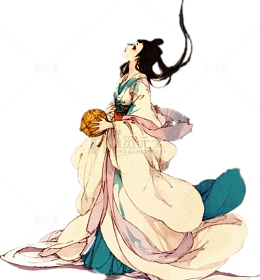 手绘人物图片装饰图案素材