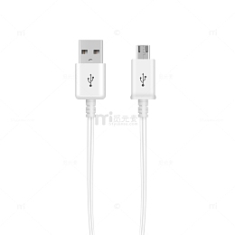 白色的手机数据线