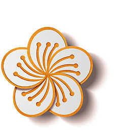 中国风装饰微立体鲜花素材